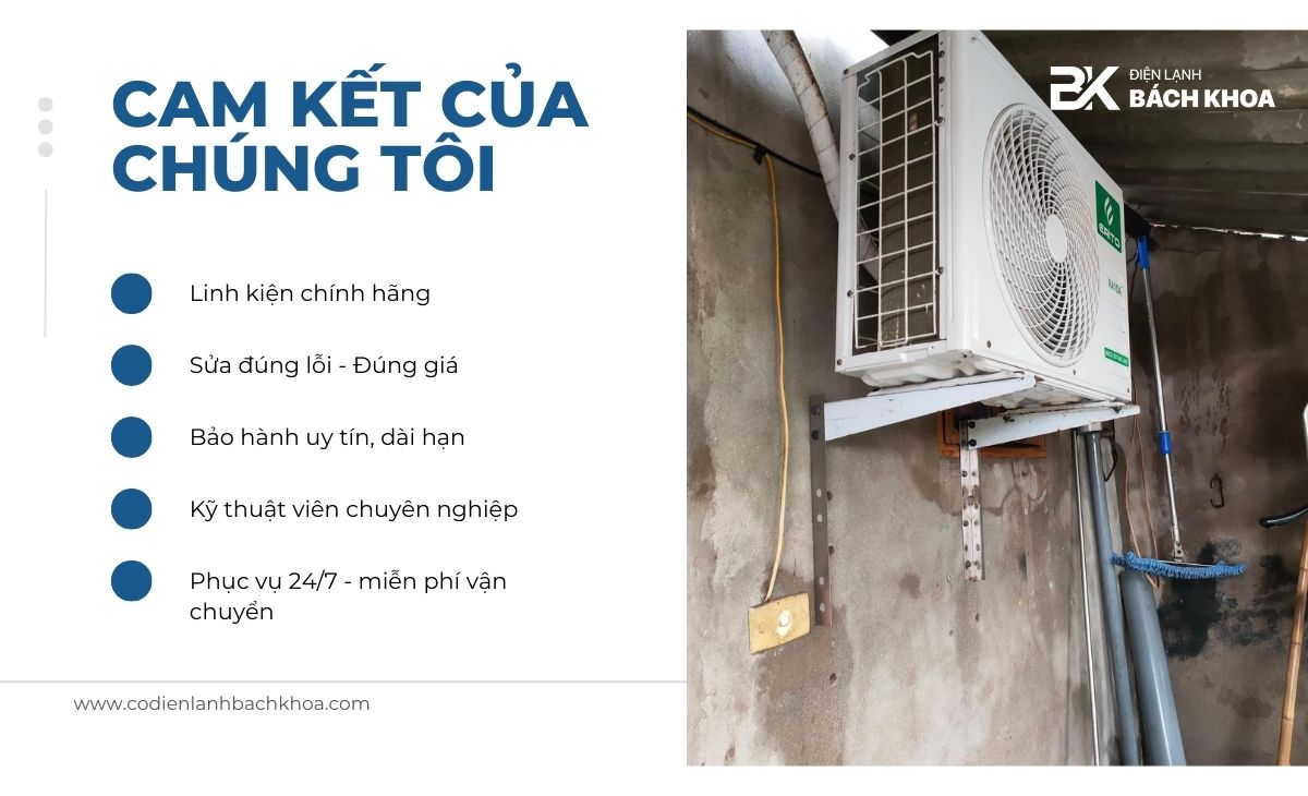 Cam ket cua co dien lanh bach khoa Cam kết sửa đúng bệnh, đúng giá, uy tín bảo hành dài