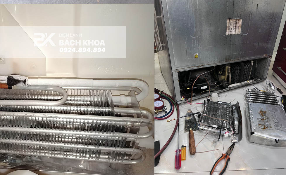 tủ lạnh bục dàn được xem là lỗi phổ biến nhất
