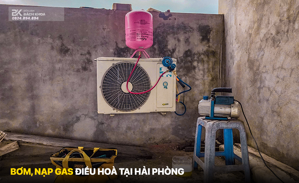 Bơm gas điều hoà goá tốt tại Hải Phòng