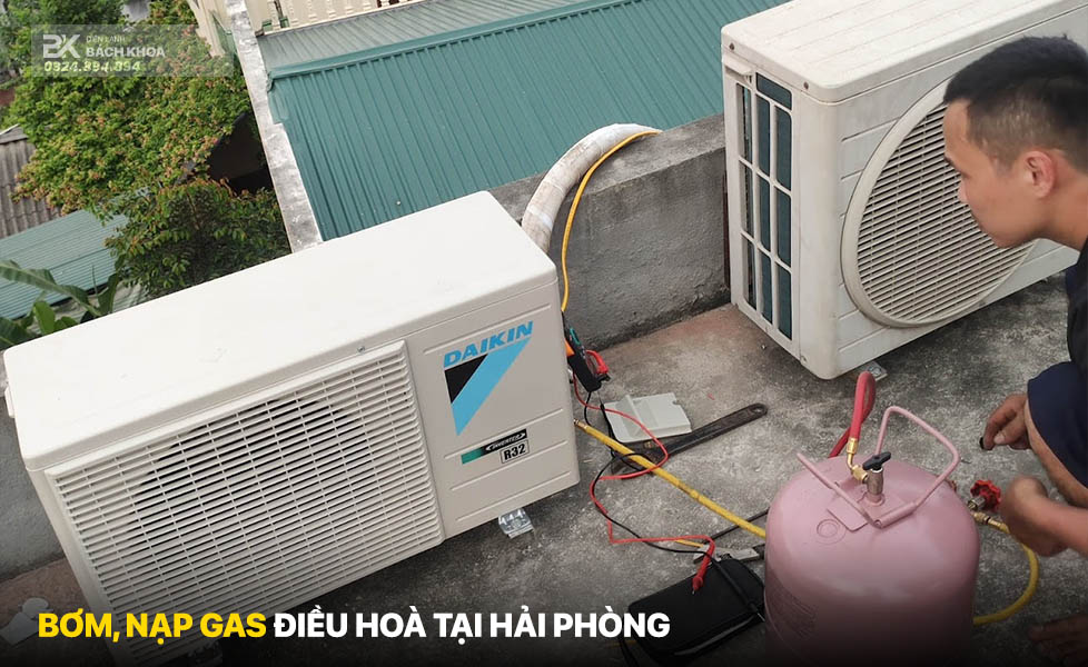 Bơm gas điều hoà goá tốt tại Hải Phòng