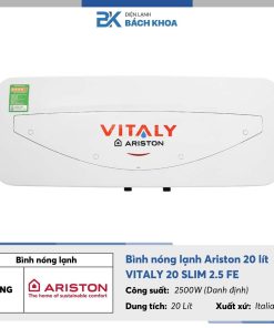 Binh nong lanh Ariston 20 lit VITALY 20 SLIM 2.5 FE