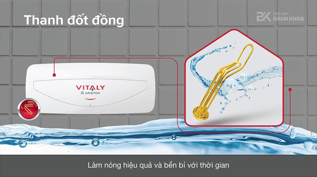 may nuoc nong gian tiep ariston 20 lit 2500w vitaly 20 slim 25 fe 081221 030314