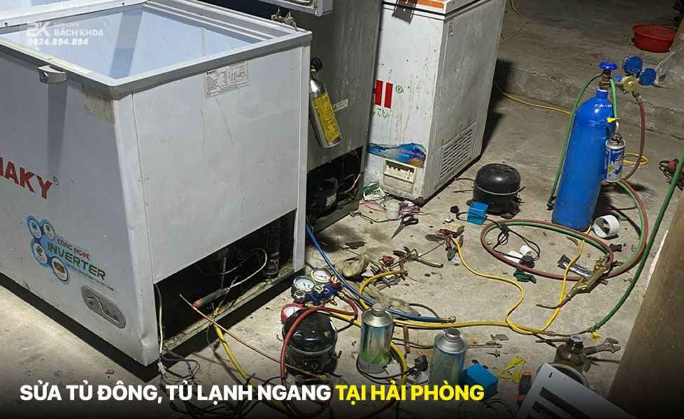 dịch vụ sửa tủ đông, tủ lạnh ngang tốt nhất Hải Phòng