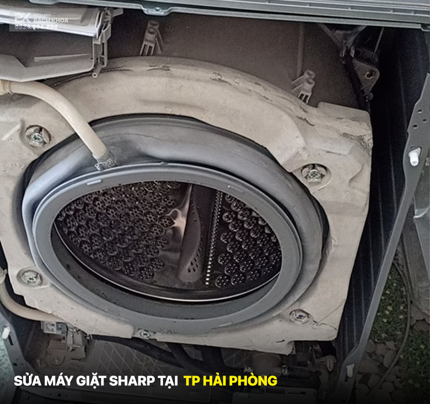 cân trục máy giặt sharp tại hải phòng