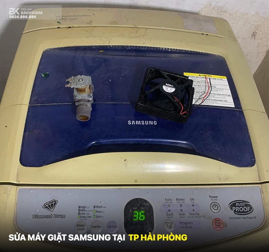 sửa van cấp nước máy giặt samsung