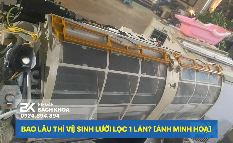 luoi loc bui sau khi ve sinh