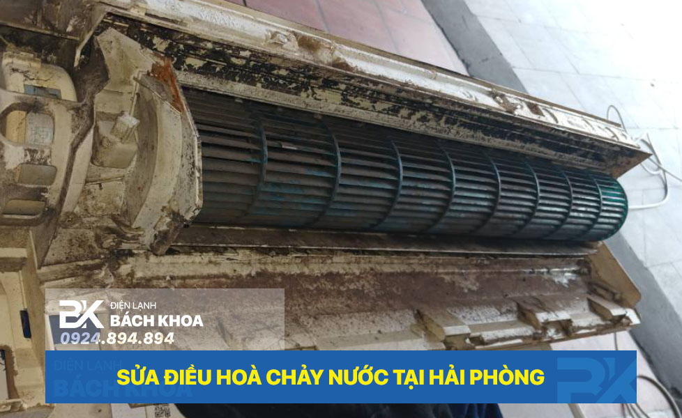 sửa điều hoà chảy nước tại hải phòng 04